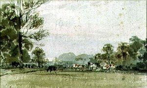 Vista, de, parque hyde, 19º cenury de F.J. Collignon