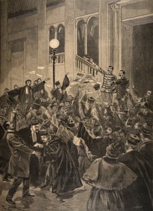O Veredicto do Caso Zola, ilustração de &39;Le Petit Journal: Supplement illustre&39;, 6 de março de 1898
