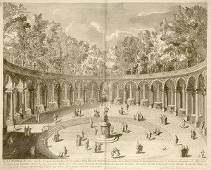 The Colonnade, Versailles, c.1715 (gravura) de F. (after) Delamonce