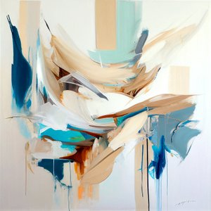 Composição de pintura abstrata para venda para sala de estar, impressões em tela