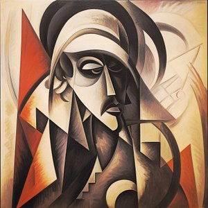 Desenho abstrato de Portugal com rostos figurativos de estilo cubista, Arte de parede | Impressões em tela