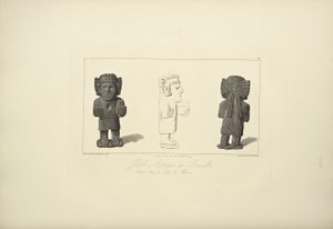 Ídolos Astecas no Basalto, ilustração de 