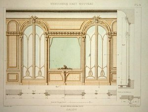 Design para uma parede da sala, ilustração de 