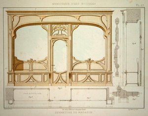 Design para uma fachada de loja, ilustração da 