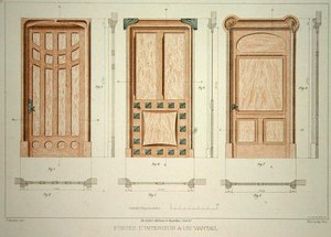 Desenhos para portas, ilustração da 