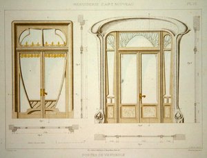 Desenhos para portas de hall, ilustração da 