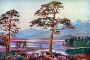 No Loch Tulla, Black Mount, Argyllshire, Escócia, 1924-1926.