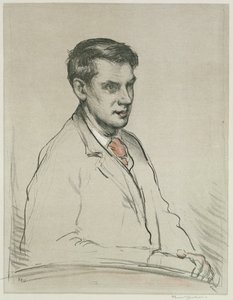 Retrato de Alfred Orage (lápis e aguarela sobre papel) de F. Ernest Jackson