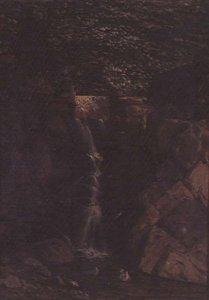 Cascata na Paisagem de um Bosque de F. Famin