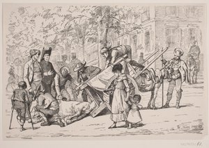 Cena de rua de Madrid de F. Hendriksen