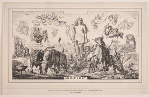 Gefion, pintura do teto para o Museu Frederiksborg por Lorenz Frølich