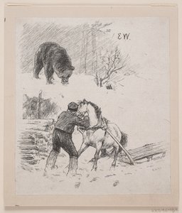 Ilustração para "Bem feito e pago rapidamente" de F. Hendriksen