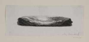 A vinheta. Montanhas nevadas de F. Hendriksen