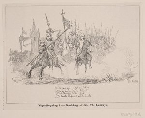 Desenho de vinheta em um livro de música de F. Hendriksen