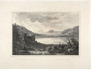 Vista, de, lago, Averno de F. Homer