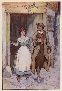 Ilustração para Um Conto de Duas Cidades de Charles Dickens (litografia a cores) de F. M. B. Blaikie