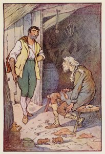 Ilustração para Um Conto de Duas Cidades de Charles Dickens (litografia a cores) de F. M. B. Blaikie