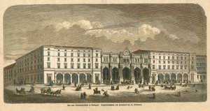 O primeiro edifício da estação ferroviária de Estugarda de F. Obermann