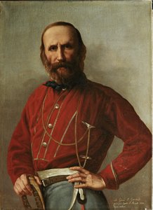 Retrato de Giuseppe Garibaldi (óleo sobre tela) de F. Rossetti