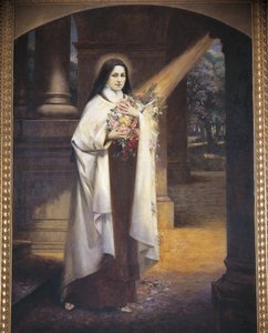 Santa Teresa de Lisieux, século XX (pintura mural) de F. Roytelet