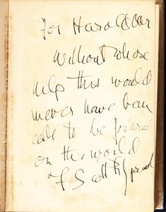 Inscrição do autor na folha de rosto da primeira edição de &39;Tender is the Night&39; de F. Scott Fitzgerald