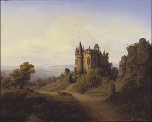 Castelo de Büresheim no rio Eifel