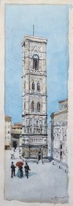 Caminhando na Piazza Duomo em Florença de Fabio Fabbi