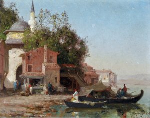 Constantinopla, beira do Bósforo, costa europeia