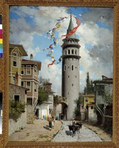 Vista da Torre Galata em Constantinopla. Pintura de Fabius Brest (1823-1900). Menção obrigatória: Fundação da coleção em relação à Provence, Marselha
