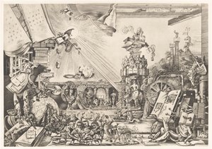 Desempenho surrealista Librorum Triumphus (título no objeto) de Fabius von Gugel (signed by artist)