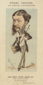 Lorde Henry Gordon-Lennox, político conservador britânico e ministro do governo na administração de Benjamin Disraeli (cor litho) de Faustin (b.1847)