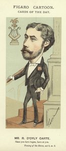 Caricatura de Richard D&39;Oyly Carte de Faustin