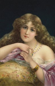 Retrato, de, um, mulher jovem