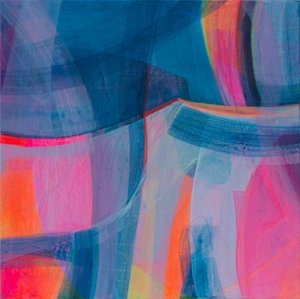 The Key Is To Explore, 2020 (acrílico sobre tela) de Faye Bridgwater