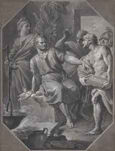Manius Curius Dentatus recusando os presentes dos embaixadores samnitas, 1732-92