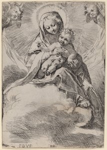 Madona nas Nuvens. de Federico Barocci