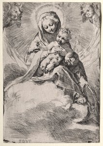 Madona nas Nuvens de Federico Barocci