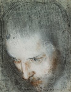 Cabeça de São Francisco, olhando de cima para a esquerda, de Federico Fiori Barocci or Baroccio