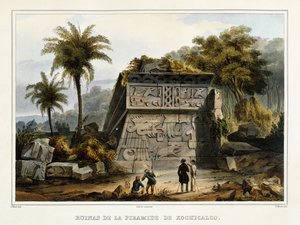 Ruínas da pirâmide de Xochicalco, 1839