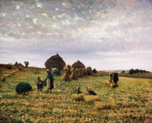 Colheita, pintura de Federico Rossano (1835-1912), óleo sobre tela, 65x80 cm