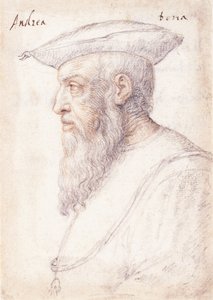 Retrato de Andrea Doria de perfil à esquerda, da ordem do Tosão de Ouro,