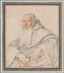 Retrato de um monge barbudo de Federico Zuccaro