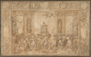 Estudo para a alegoria da primavera, 1579. de Federico Zuccaro