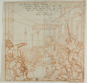 Submissão do Imperador Frederico Barbarossa ao Papa Alexandre III de Federico Zuccaro