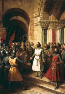 Godefredo de Bouillon eleito Rei de Jerusalém de 23 de julho de 1099 a 1839 de Federico de Madrazo y Kuntz