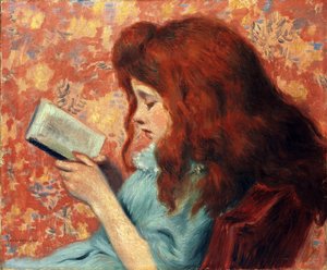 Menina de Cabelo Vermelho - Federico Zandomeneghi (1841-1917). Óleo sobre tela Dimensão : 38,8x46,3 cm Colecção Privada de Federigo Zandomeneghi