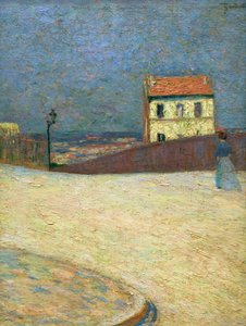Pequena casa em Montmartre, cerca de 1875 (óleo sobre tela) de Federigo Zandomeneghi