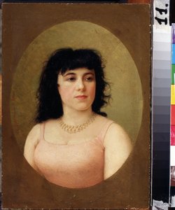 ""Retrato da bailarina italiana Virginia Zucchi (1849-1930)"" Pintura de Feodor Andreyevich Bronnikov (1827-1902) 1889 Tuganov Art Museum of the North Ossetian, Vladikavkaz de Fedor Andreevich Bronnikov