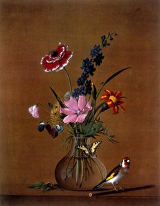 Bouquet de flores com uma borboleta
