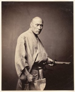 Samurai, Yokohama (1864-65) (albumen silver print) de Felice (1825 c.1908) Beato